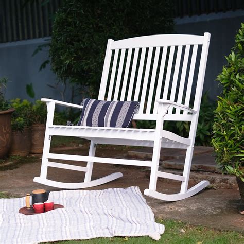 Relax in Style with Our Rocking Chair Bench - Perfect Addition to Your Outdoor Oasis