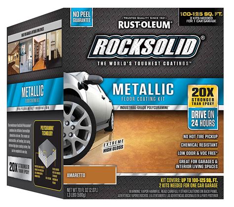 rocksolid metallic floor coating kit silver bullet