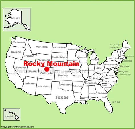 Rocky Mountains Map Usa