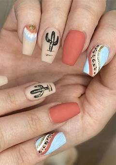 Rodeo Western Acrylic Nails