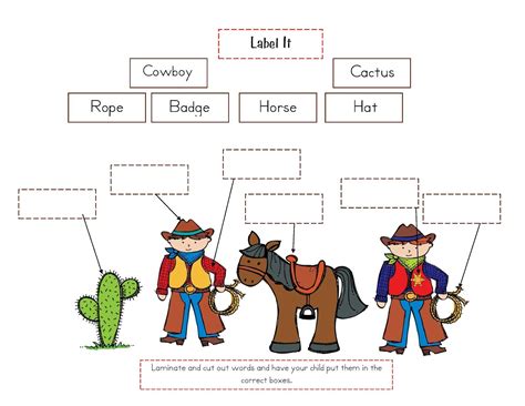 rodeo worksheets for kids