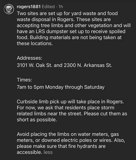 Rogers Ar Yard Waste