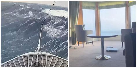 rogue wave hits norwegian cruise ship