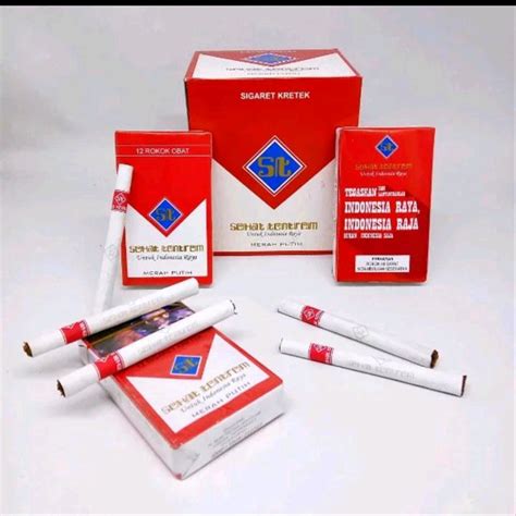 Jual rokok sehat tentrem merah putih per pack isi 12 batang di lapak