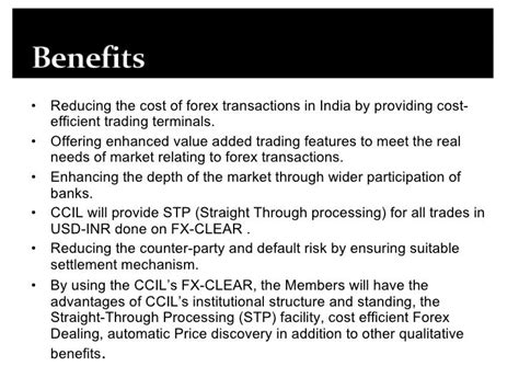 role of ccil in money market products