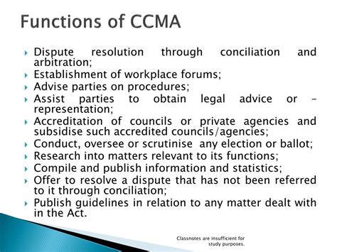 role of ccma