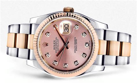 rolex datejust steel and rose gold
