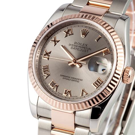 rolex datejust steel and rose gold
