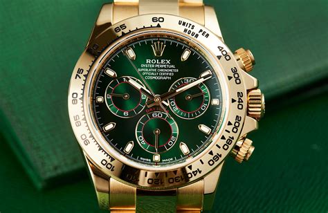 rolex daytona green gold