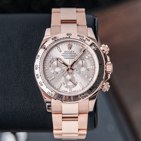 rolex daytona rose gold sundust dial