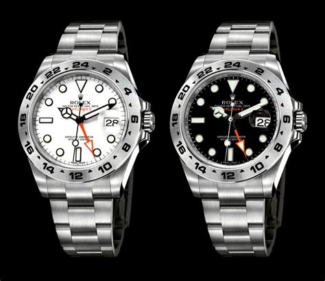 rolex explorer 2 black or white