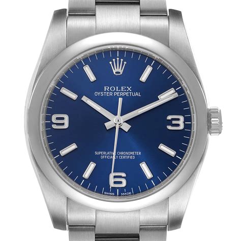rolex oyster perpetual 36mm navy blue