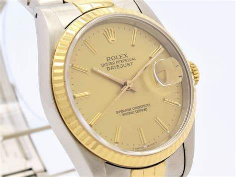 rolex oyster perpetual datejust 16233 gold