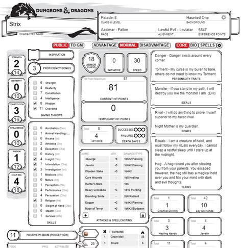roll 20 download character sheet