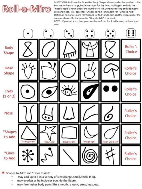 Roll A Miro Printable