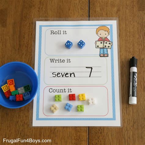 Roll It Write It Count It Printable Mats
