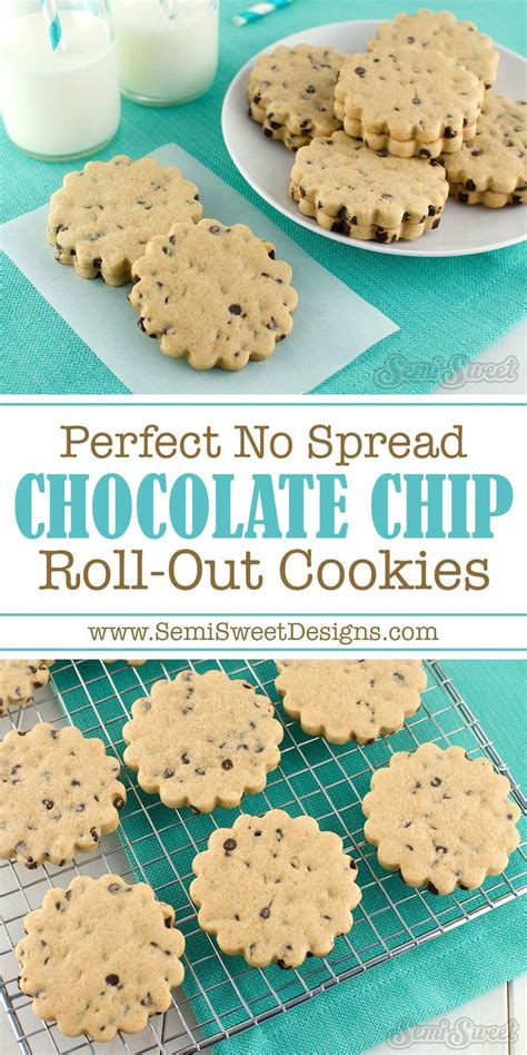 These rollout chocolate chip cookies are soft and slightly crumbly