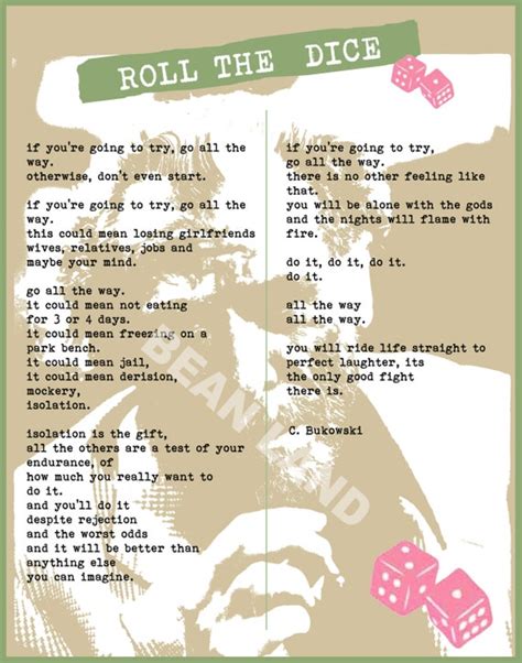 roll the dice by Charles Bukowski YouTube