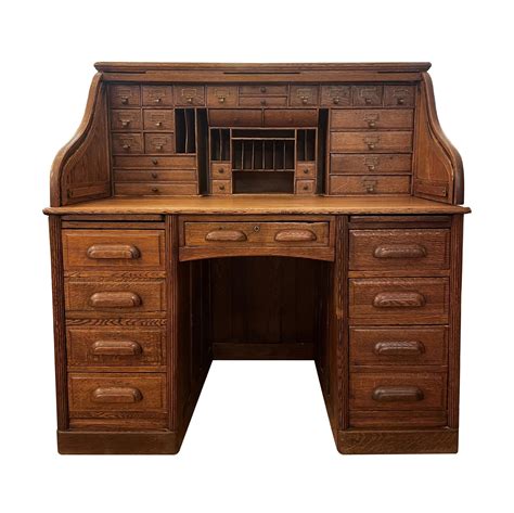 Roll Top Desk Drawers Wooden Cubby Covers Set of 3
