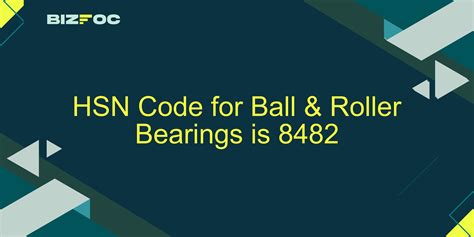 Roller Bearing Hsn Code