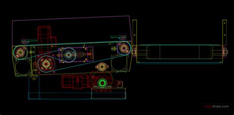 Roller Conveyor Autocad Drawing