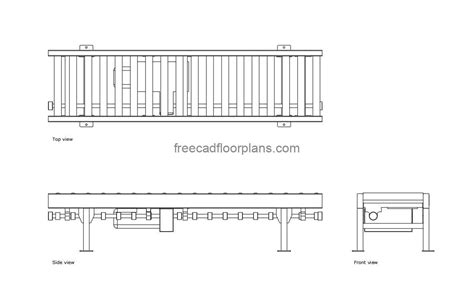 Roller Conveyor Drawing Autocad 2D