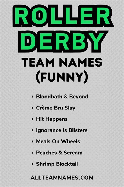 Roller Derby Names Reddit