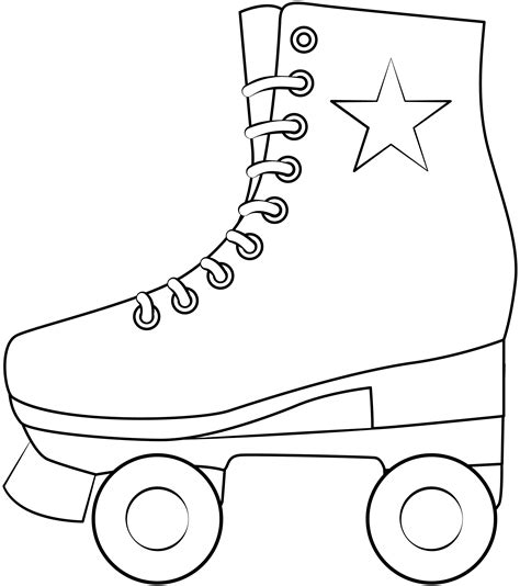Roller Skate Outline Printable