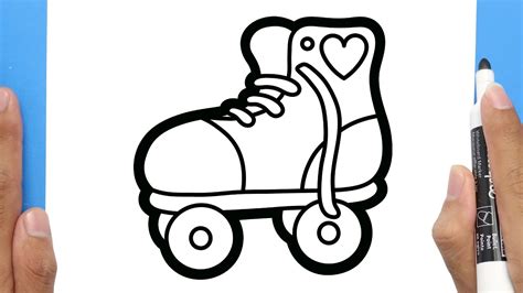 Roller Skates Drawing Easy