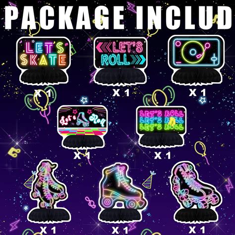 Roller Skating Table Decorations