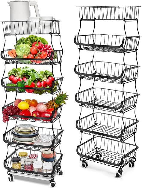 Rolling Basket Kitchen Storage