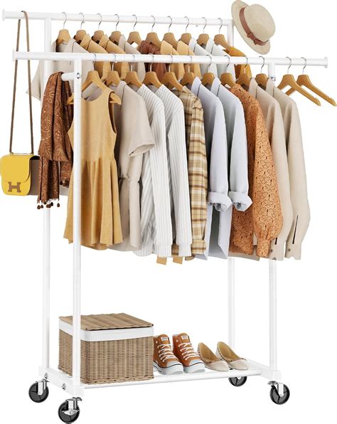 Rolling Clothes Rack White