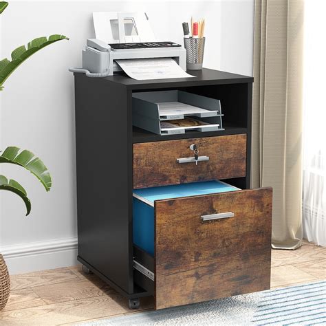 Rolling File Cabinet With Shelf