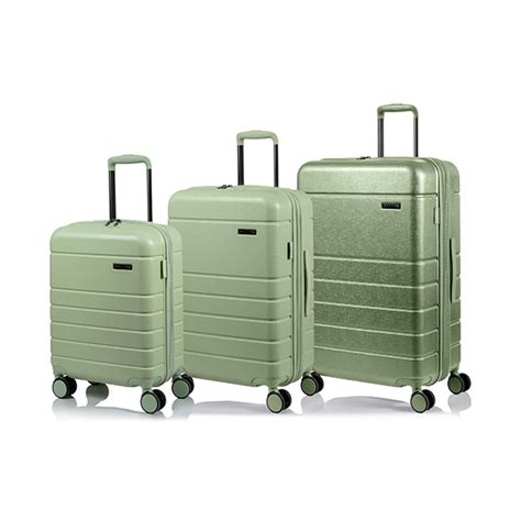 Rolling Luggage Set Green