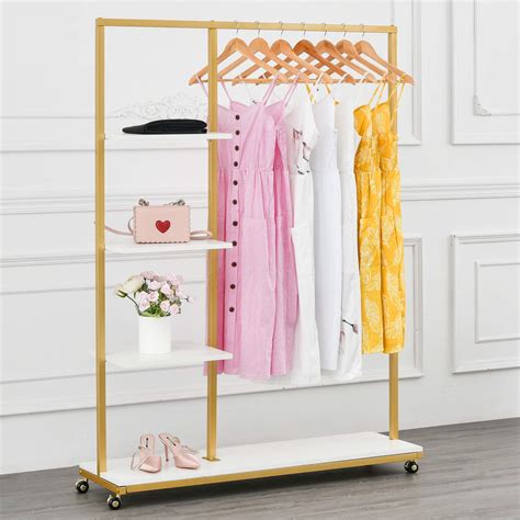 rolling luggage with clothes rack