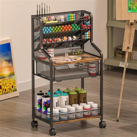 rolling paint cart