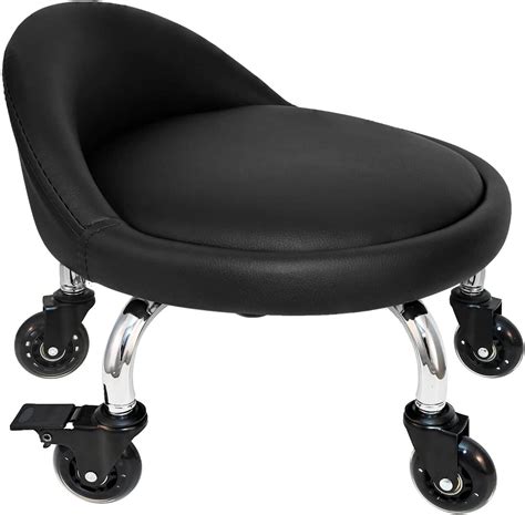 Rolling Stool With Back Rest