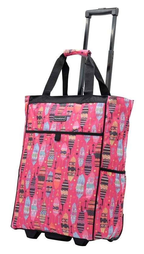 Roll in Style with our Spacious and Versatile Rolling Tote Bag - A must-have for your Travel and Shopping Needs