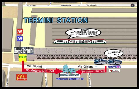 roma termini train station map