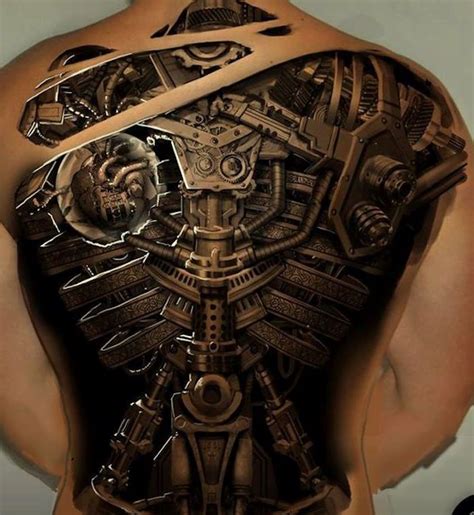 Roman Abrego Biomechanical tattoo, Tattoos, Color tattoo