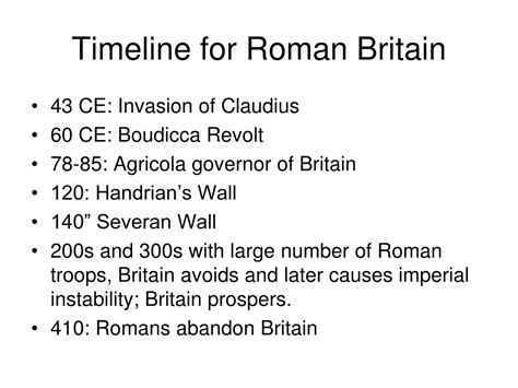 roman empire in britain dates