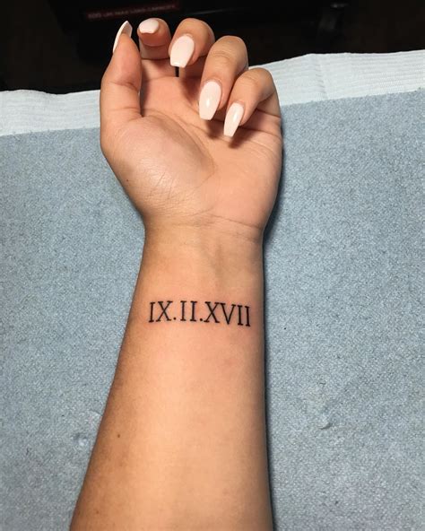 roman numeral wrist tattoo ideas