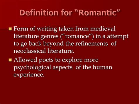 romance definition literature
