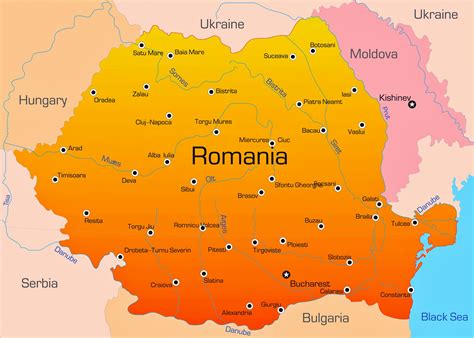 romania capital map