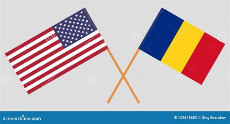 romanian and american flags