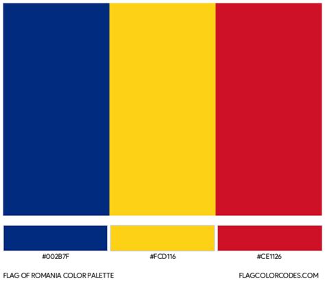 romanian flag color chart