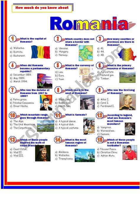 romanian to english worksheets
