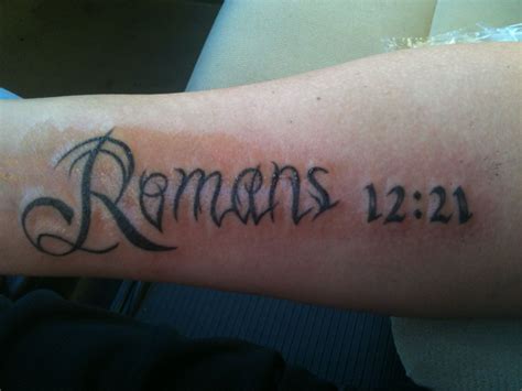 romans 12 21 tattoo