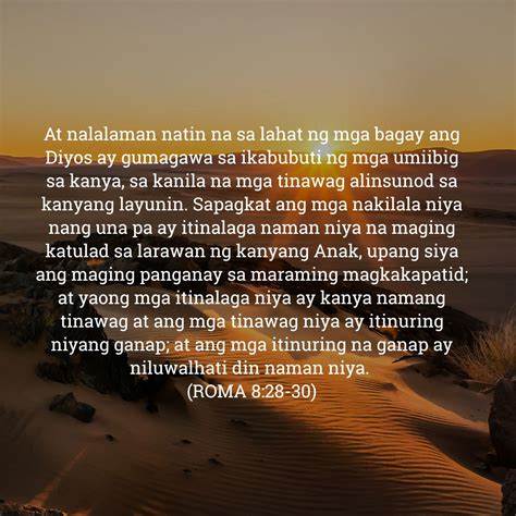 romans 8:28-30 tagalog