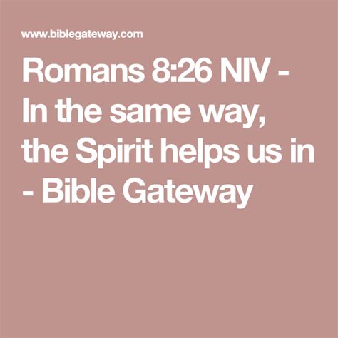 romans 8 niv bible gateway